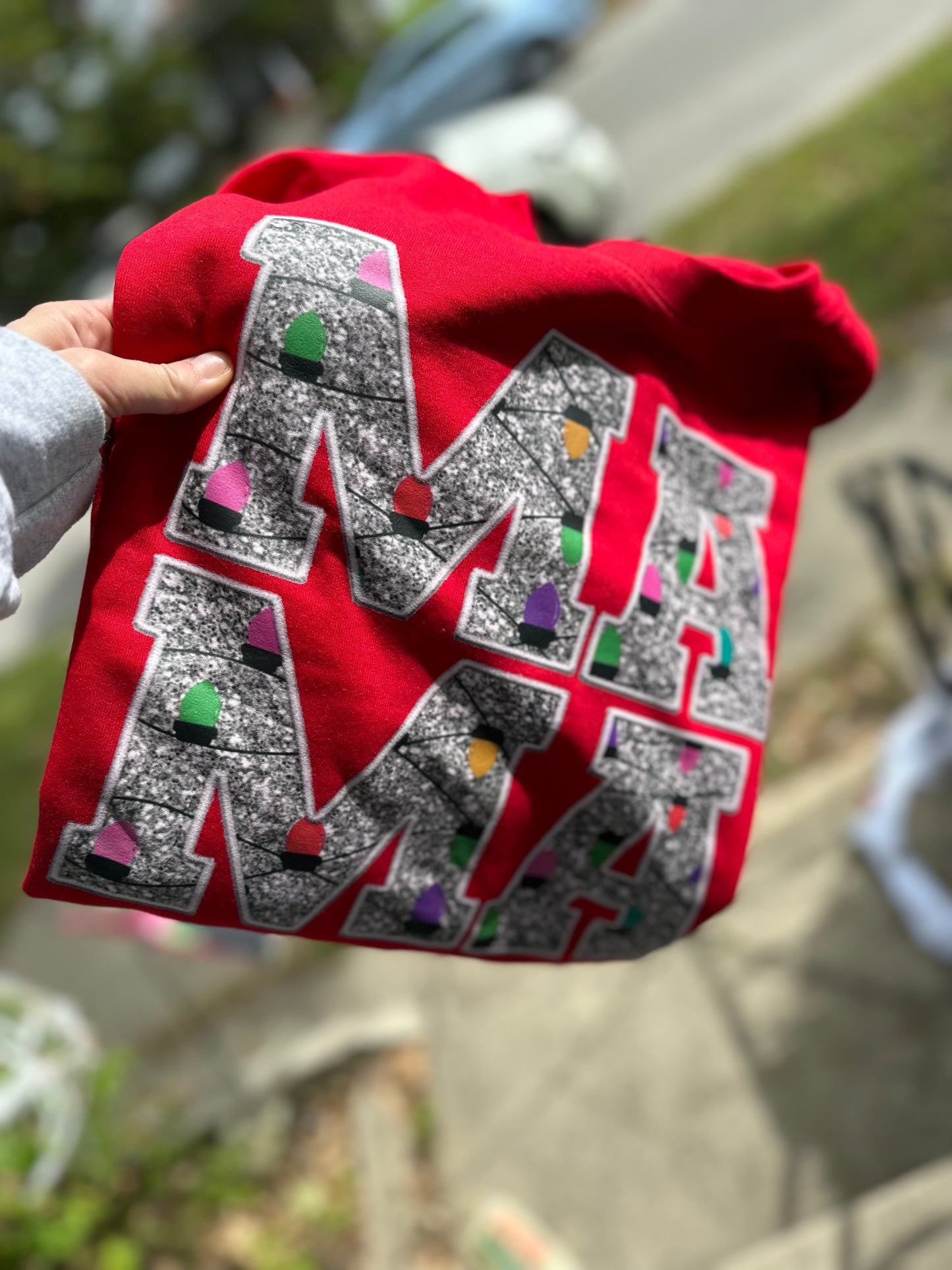 Mama Christmas lights crew