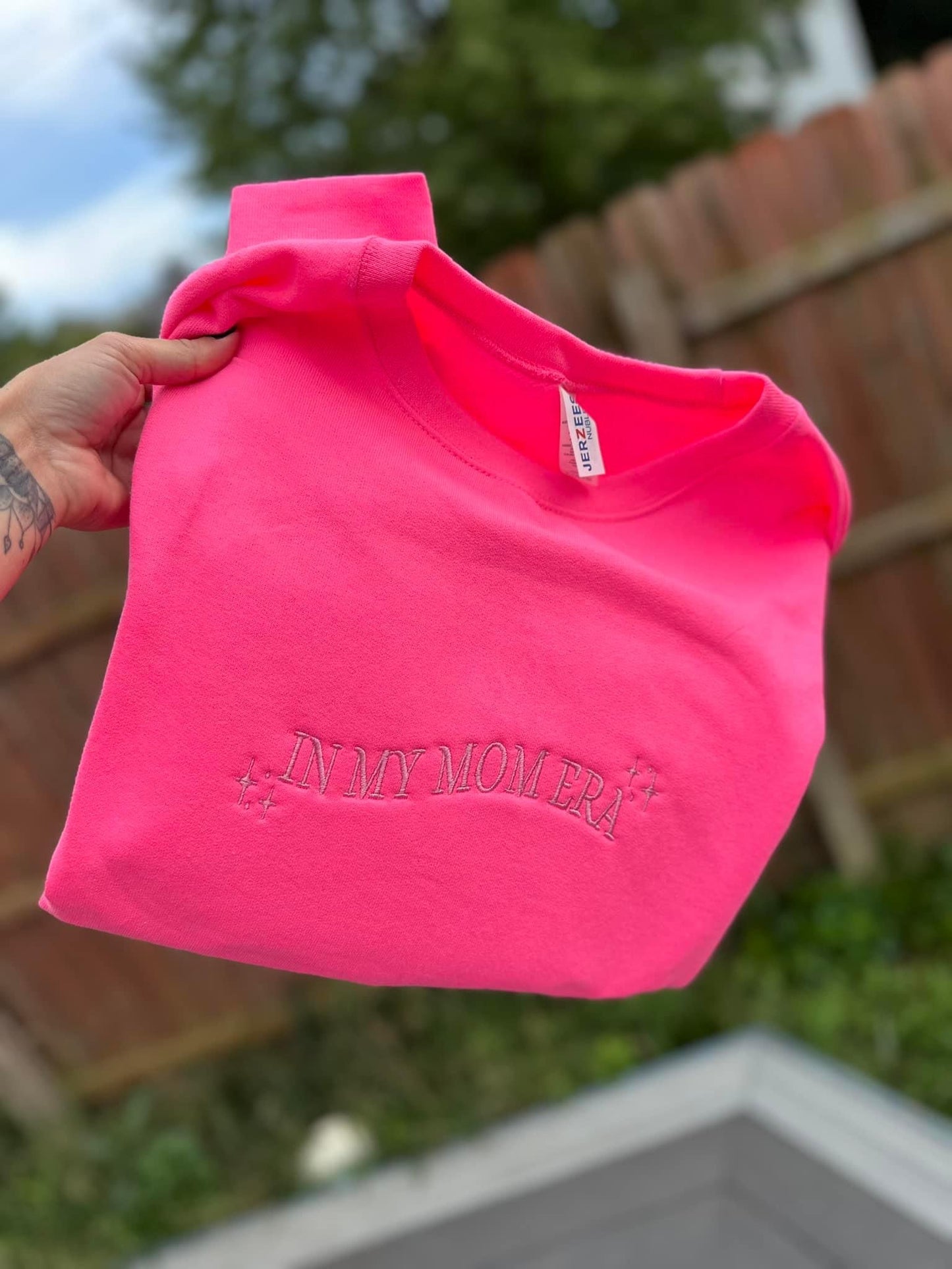 In my mama era embroidered crew
