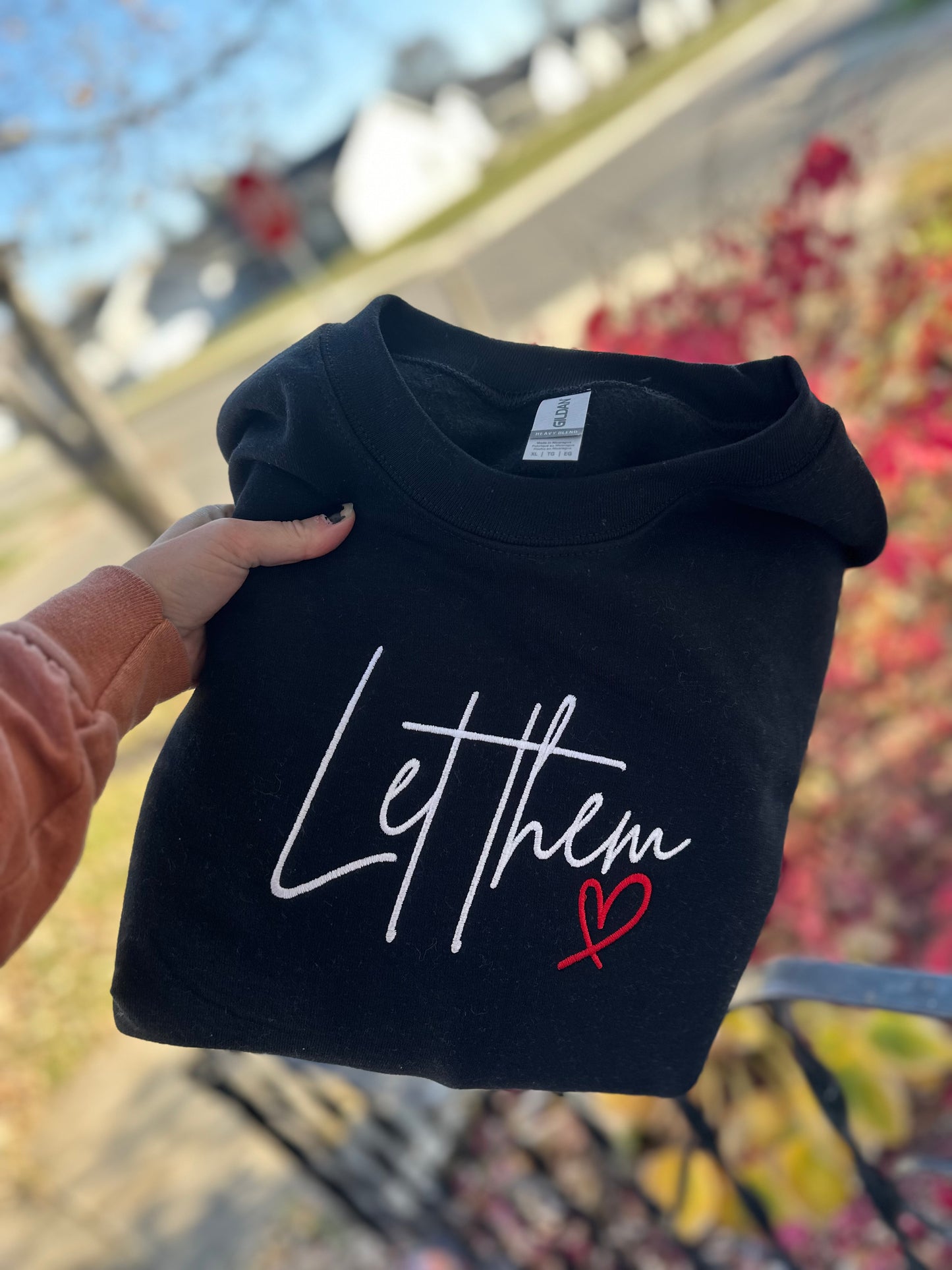 Let them embroidered crew