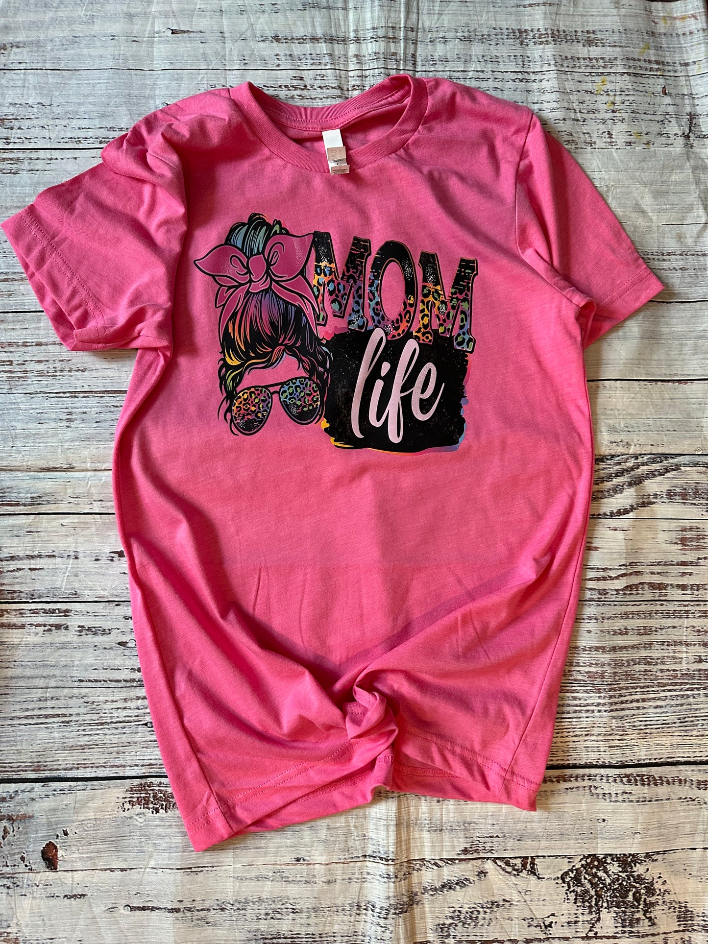 Mom life cheetah bun