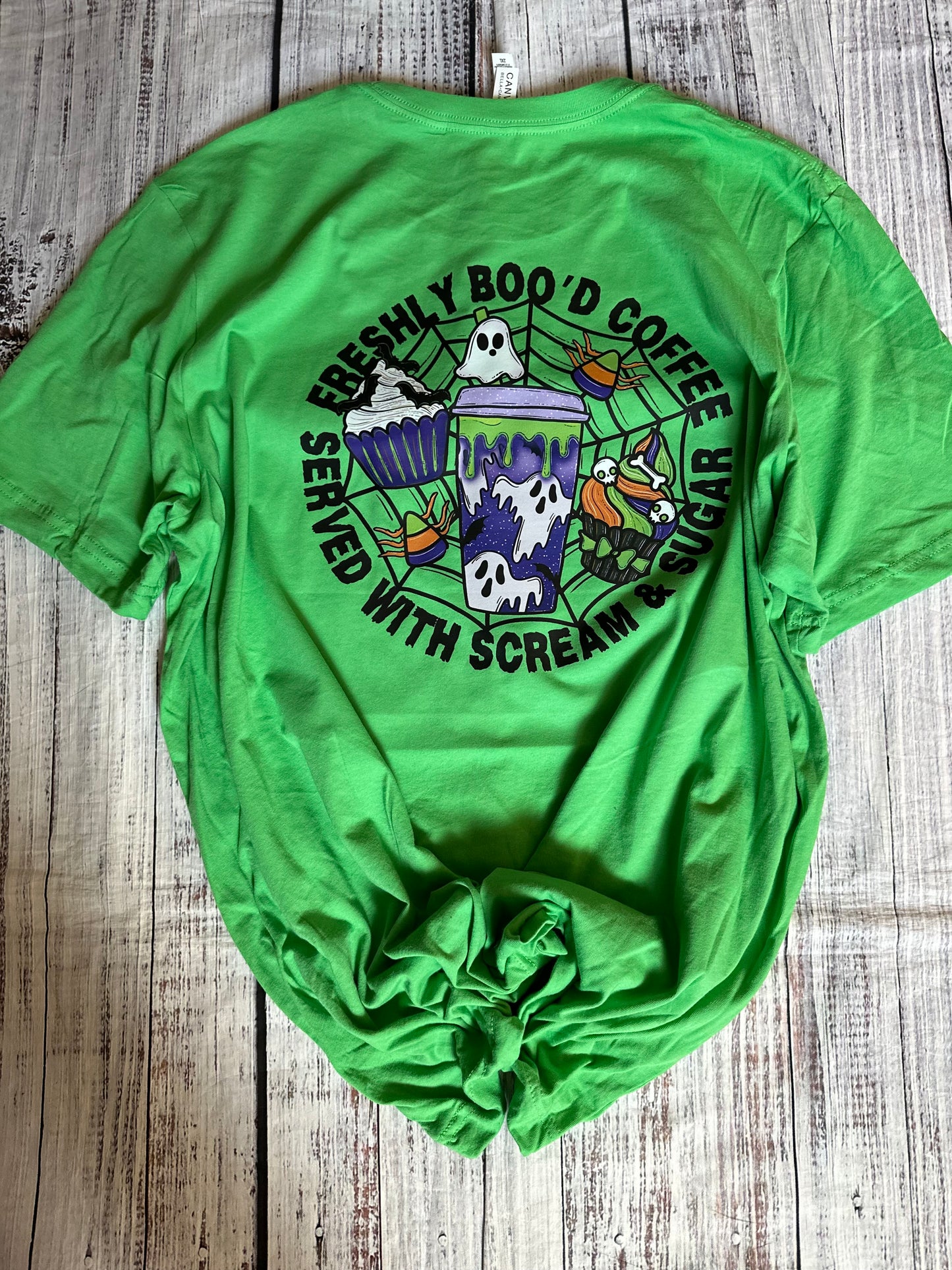 Lime green freshly boo’d coffee