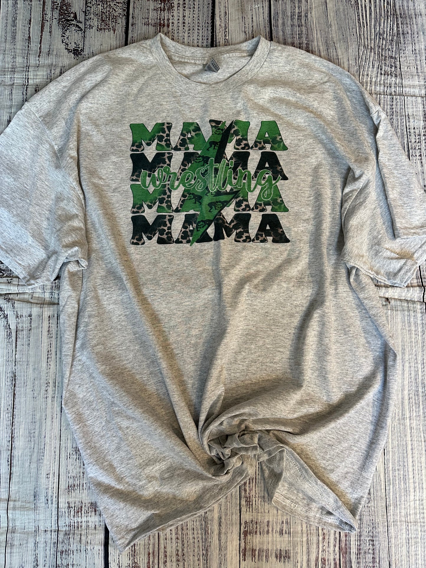 Wrestling mama green print