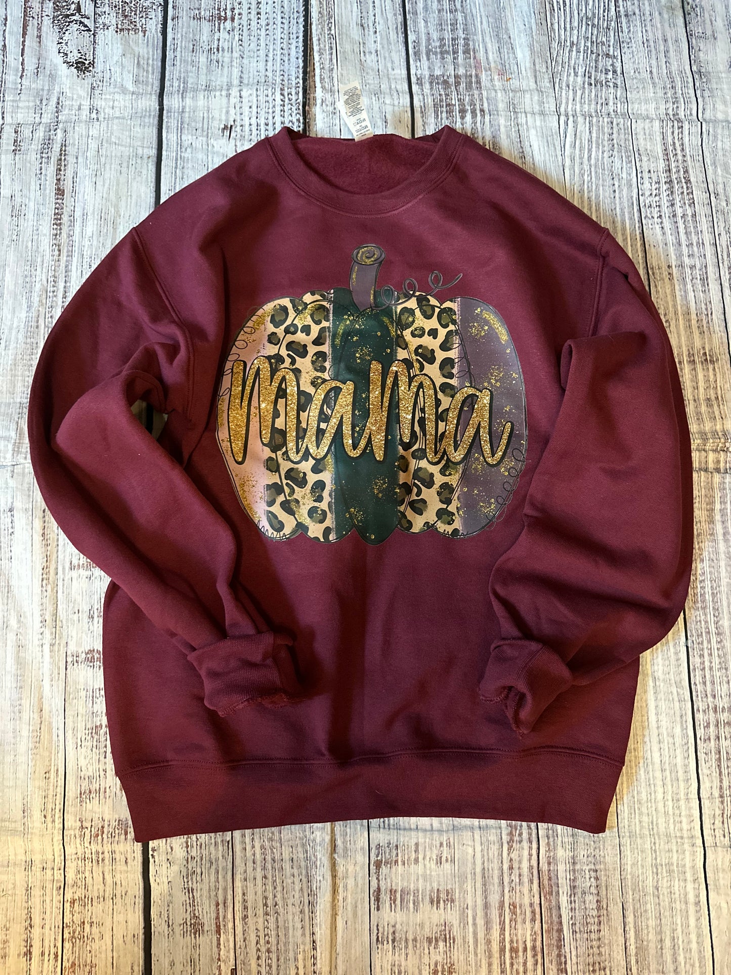 Mama maroon pumpkin crew