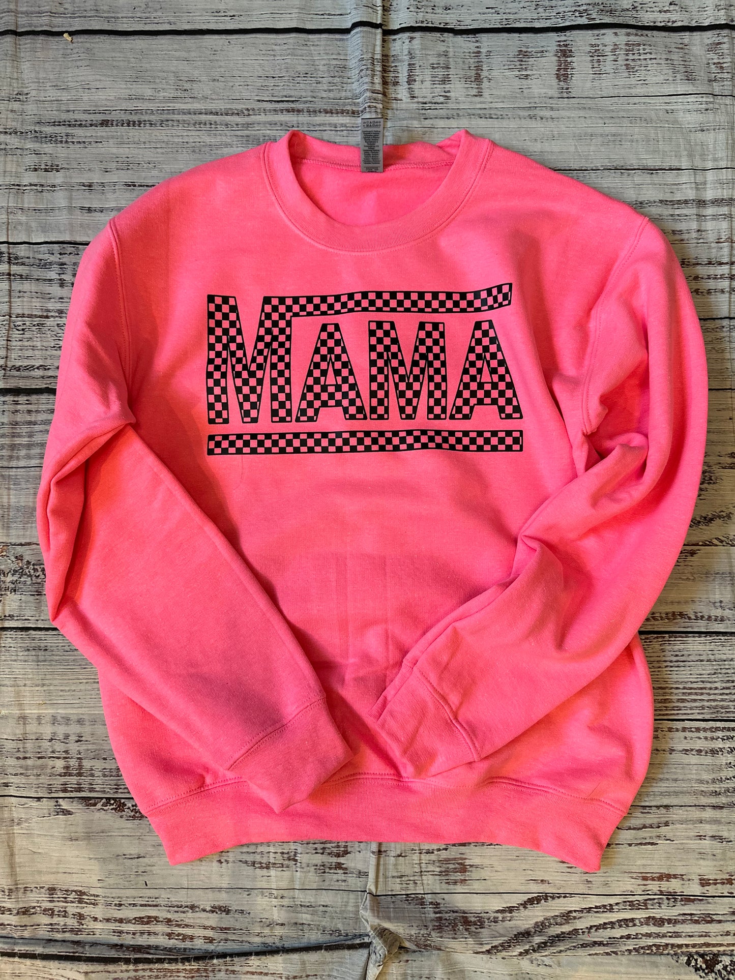 Hot pink mama checkered