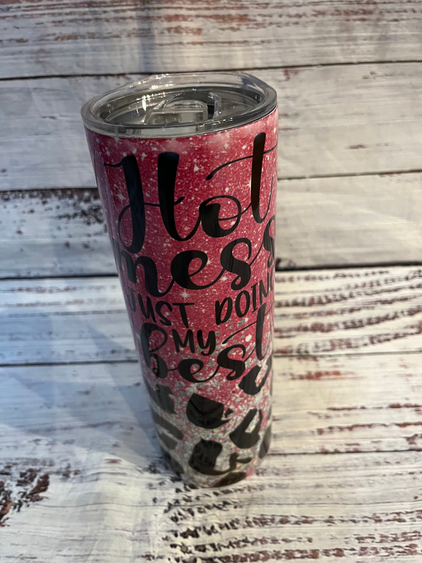 Hot mess pink cheetah mama