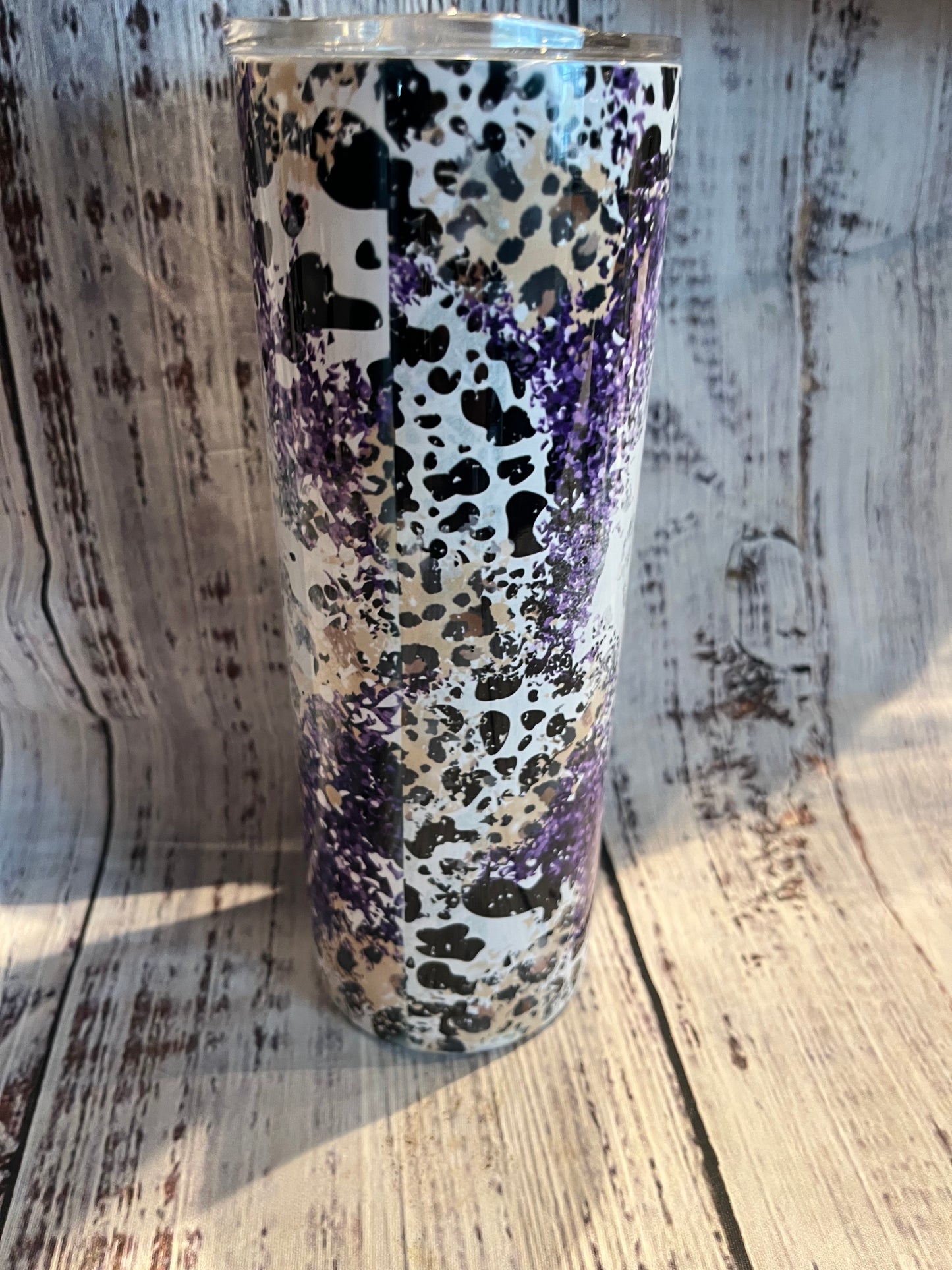 Bad moms club purple cheetah tumbler