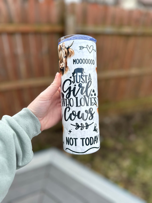 Just a girl who loves cows tumbler