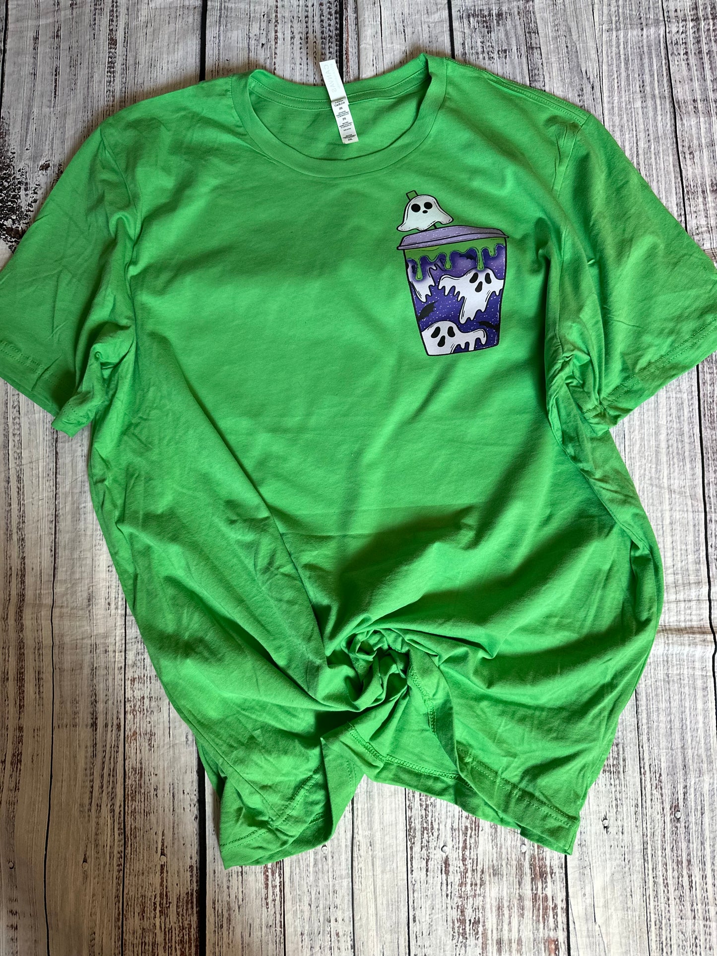 Lime green freshly boo’d coffee