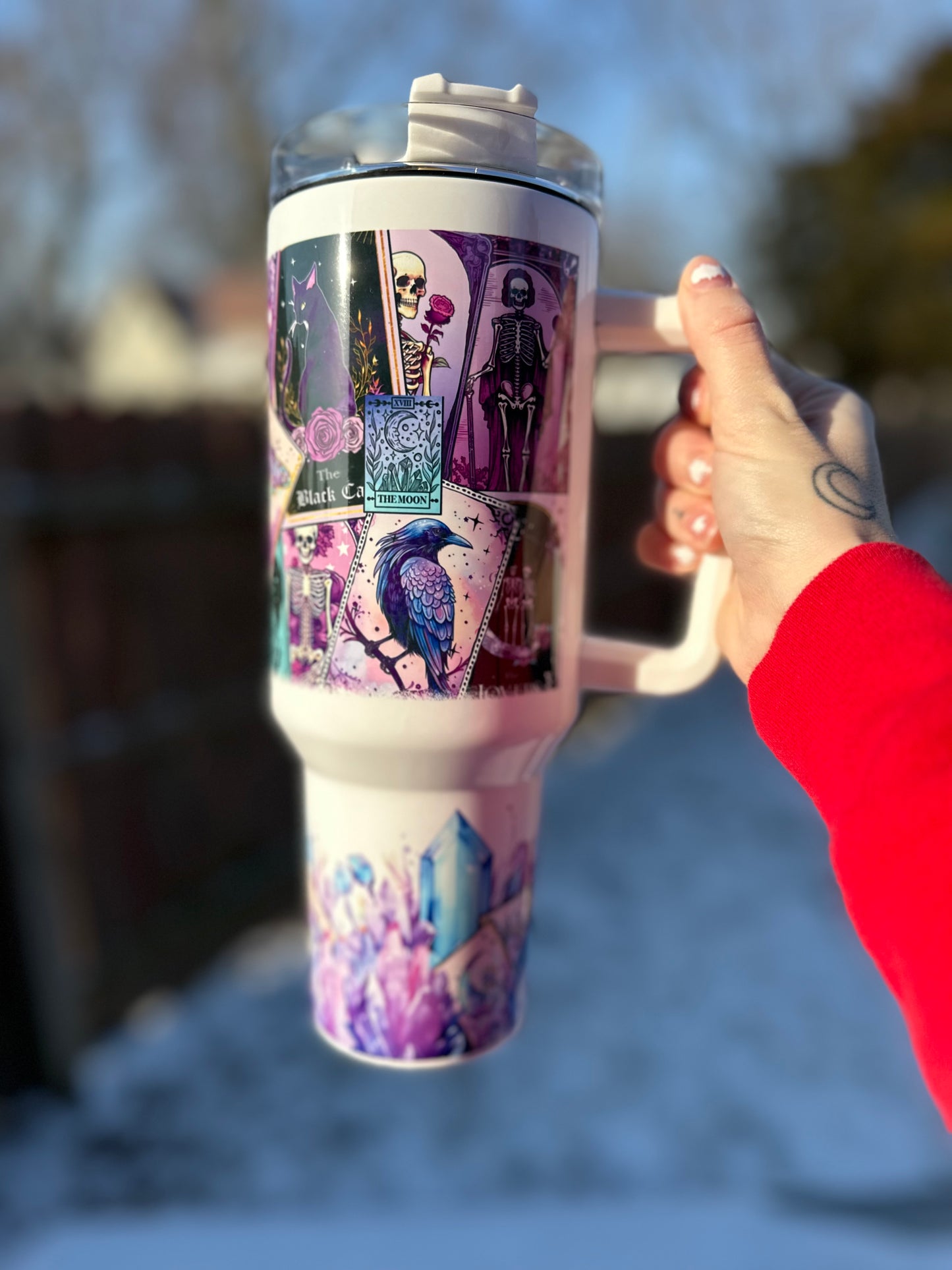 Bright tarot card 40oz tumbler