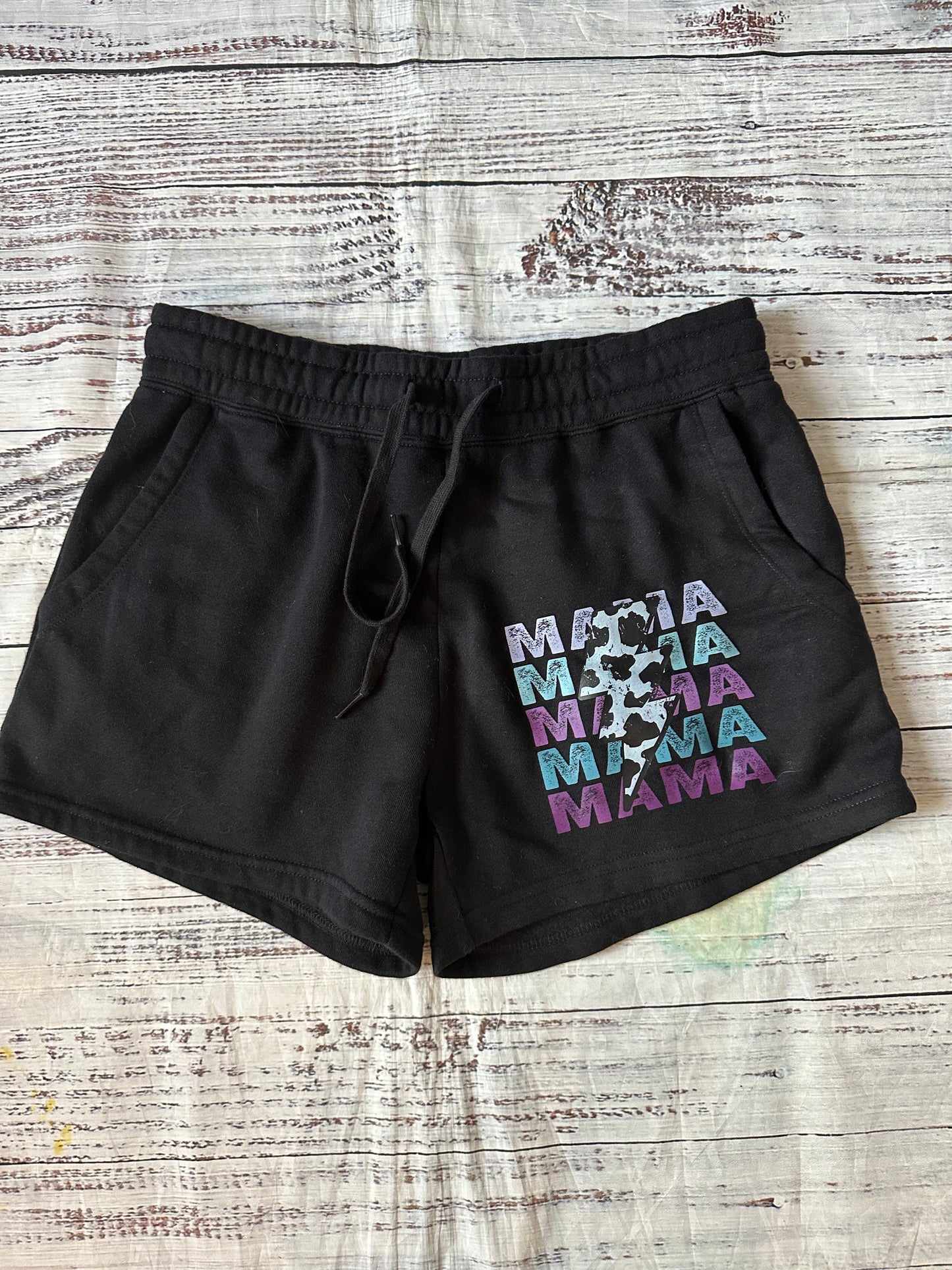 Mama cow print shorts